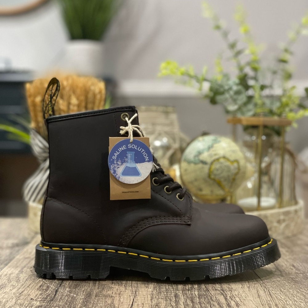 Dr. Martens 1460 Snowplow Cocoa Brown Leather Boots - Picture 1 of 16